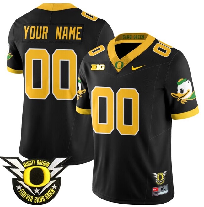 Men's Oregon Ducks Active Player Custom Black 2024 F.U.S.E. Forever Gang Green Stitched Football Jersey Men's Oregon Ducks Active Player Custom Black 2024 F.U.S.E. Forever Gang Green Stitched Football Jersey